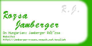 rozsa jamberger business card